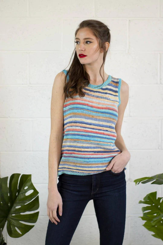 Sand & Sky Tank by Rachel Brockman * Universal Yarn* long tank top