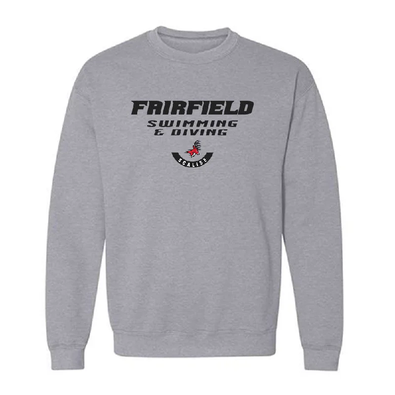 Fairfield - NCAA Women's Swimming & Diving : Sydney Scalise - Crewneck Sweatshirt Classic Fashion Shersey Hoodie with Bell Sleeves Flared Feminine