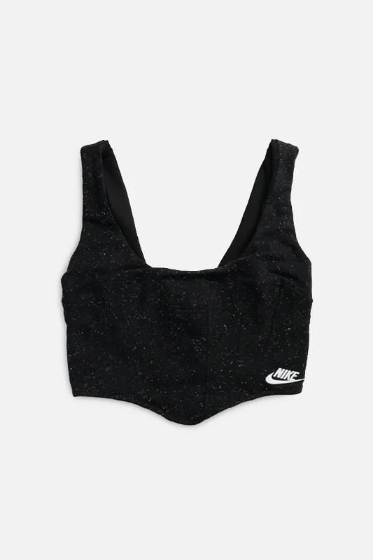 Rework Nike Sweatshirt Bustier - XS Hoodie with Cropped Fit Short Trendy