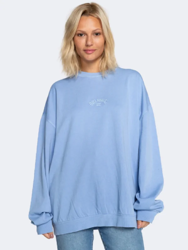 Billabong Ride In Legacy Women Lifestyle Sweatshirt Outta The Blue Hoodie with Ribbed Neckline Snug Warm