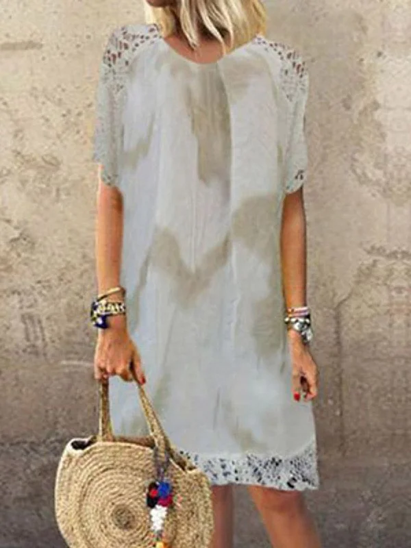 Printed Cotton and Linen Casual Dress Tunics Versatile all-occasion