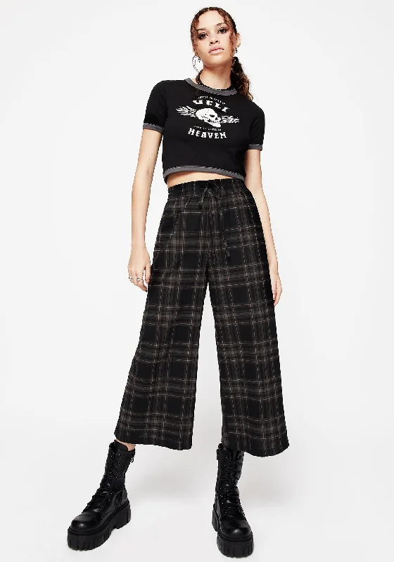 Clover Check Crop Trousers Trousers stylish modern