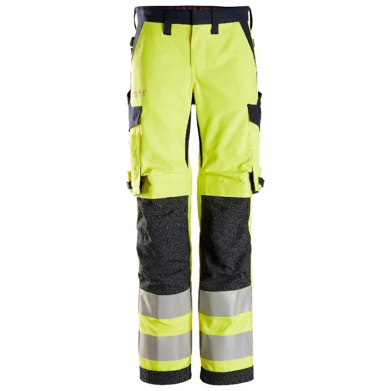 Snickers 6760 ProtecWork Hi Vis Women's Trousers, Class 2 Trousers Designer Luxury