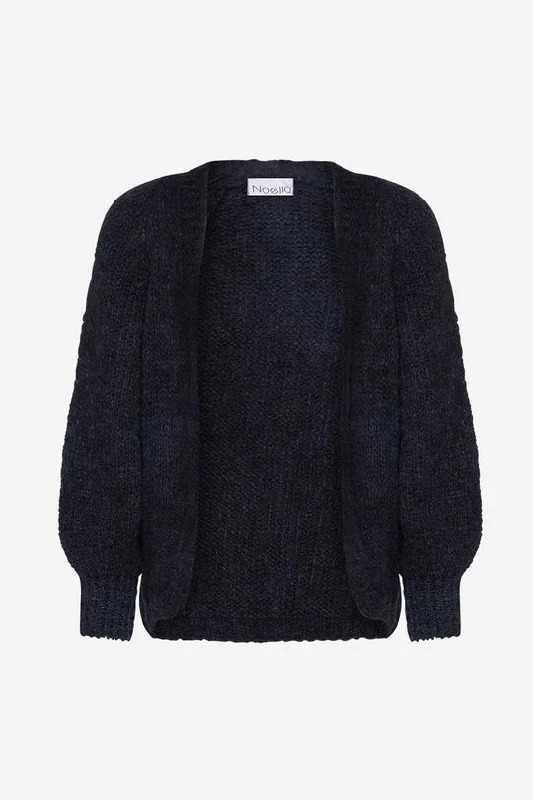 Noella Fora Knit Cardigan Navy Seamless Knitted Crochet