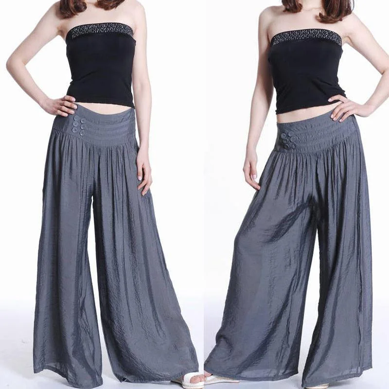 Women Loose Culottes Elastic Waist Dance Pant Sweat Pants Trouser Trousers luxurious high-end