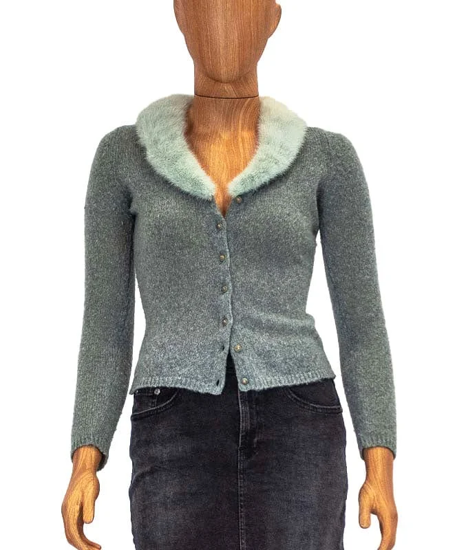 Fur Trim Cardigan Hooded Cardigan Collared Cardigan Shawl Collar