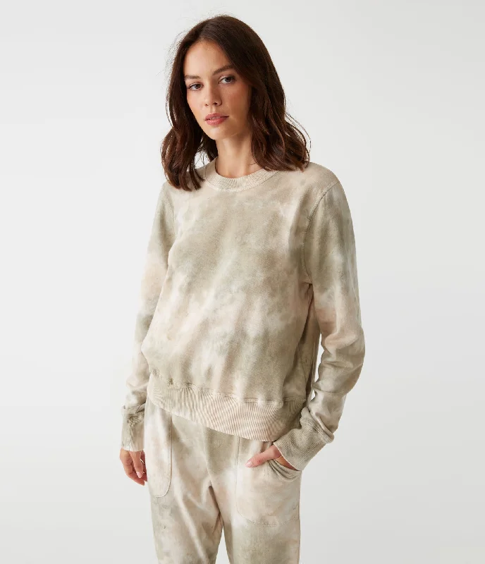 Comet Double Dye Pullover - Champagne Combo Keyhole Neck Pullover