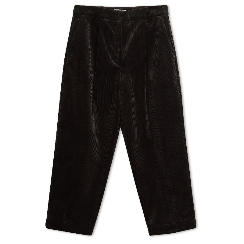 YMC Market Trousers - Black Cord Trousers Low Rise Relaxed