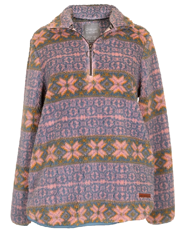 Simply Southern SS PP-0220-PRINTSHERPA Women's Pullover Tapered Sleeve Pullover