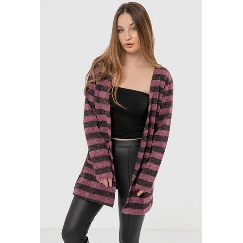 Wild Striped Cardigan With Pockets Seamless Knitted Crochet