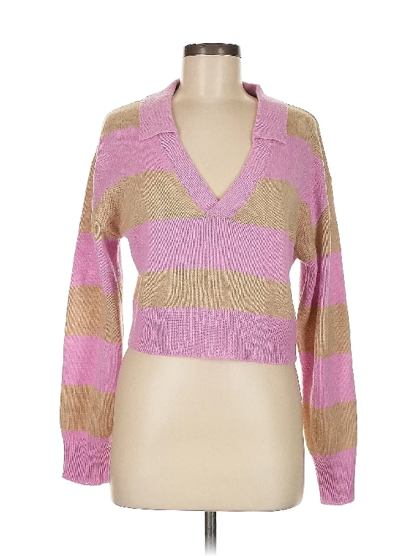 Pullover Sweater Textured Knit Design