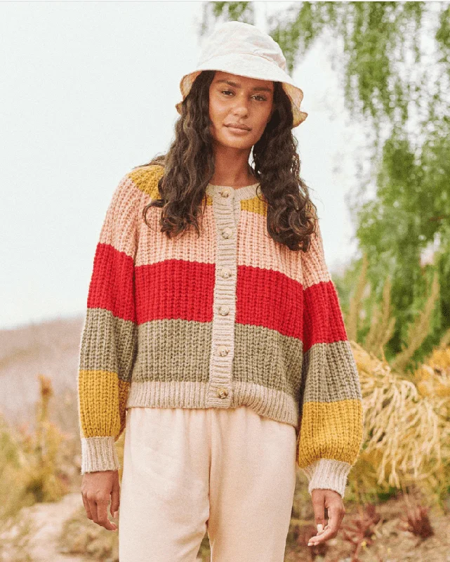 "The Bold Striped Sophomore" Cardigan Herringbone Houndstooth Plaid