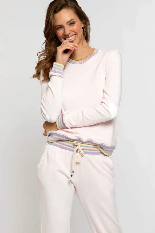 "Haze" Pastel Pink Pullover Sheath Sleeve Elegant