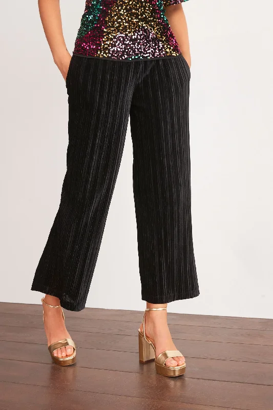 Velvet Culotte Trousers Black Trousers Designer Luxury