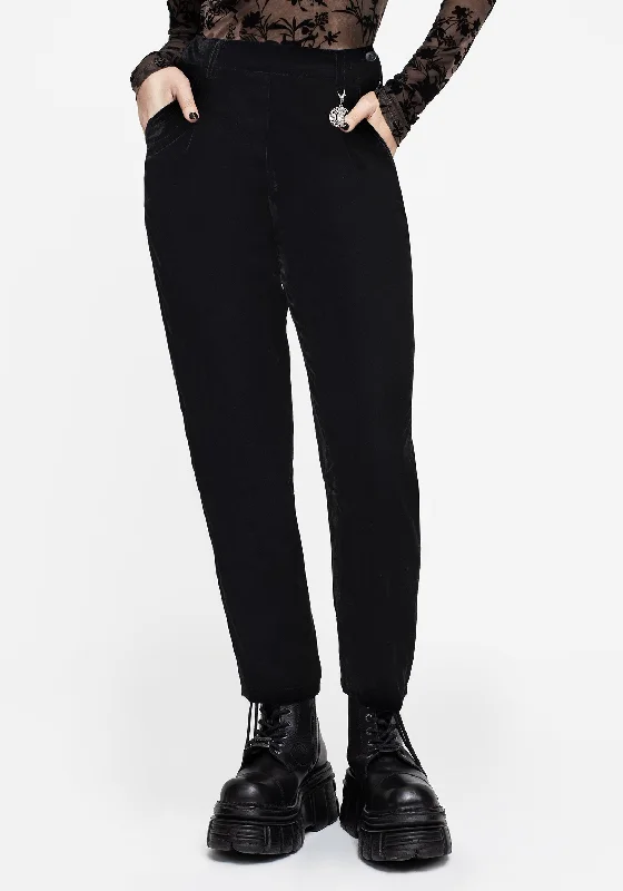 Shadow Velour Tapered Trousers Trousers versatile functional