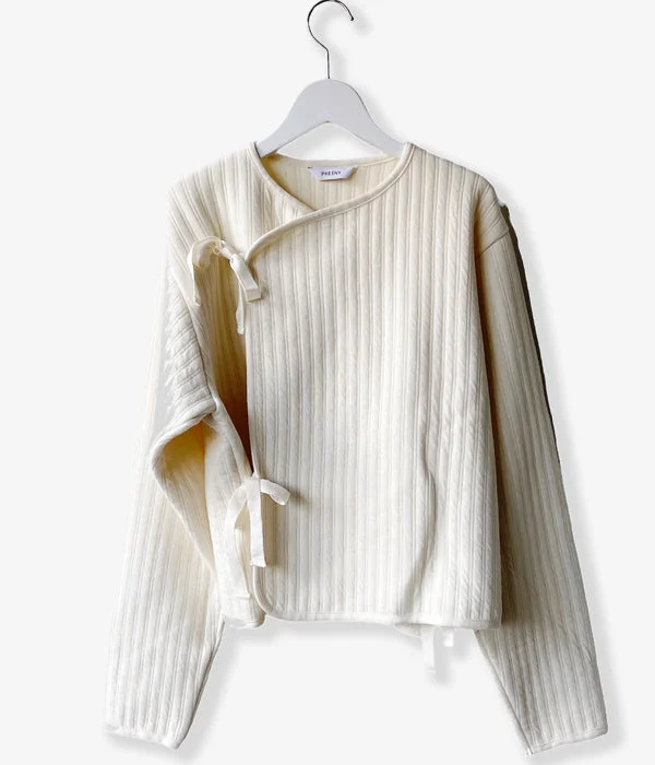 PHEENY/QUILT LIKE JERSEY CARDIGAN(IVORY) Cardigan Knitwear Sweater