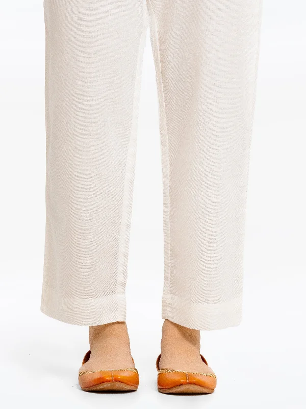 Women's White Trouser - EWBS23-76526 Trousers Harem Relaxed Fit