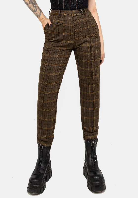 Heath Check Tapered Trousers Trousers New Arrival