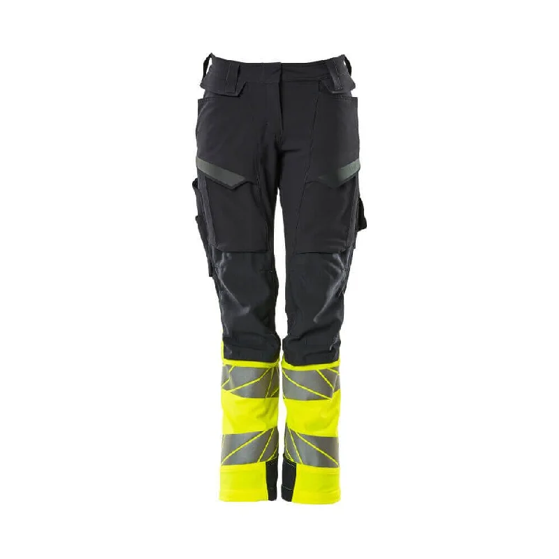 Mascot Hi-Vis Trousers Kneepad Stretch 19178-511 - Womens, Accelerate Safe, Diamond Fit Trousers Prom Sequined