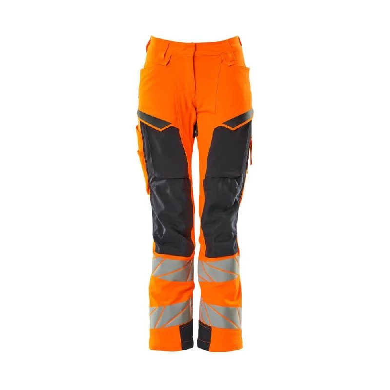 Mascot Hi-Vis Trousers Kneepad Stretch 19078-511 - Womens, Accelerate Safe, Diamond Fit Trousers trendy modern