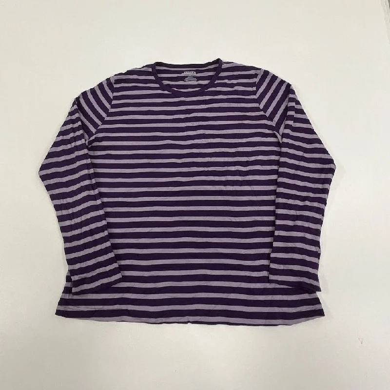 Women's Duluth Trading Purple Striped Long Sleeve Pullover Shirt - Size XL Sheath Sleeve Elegant