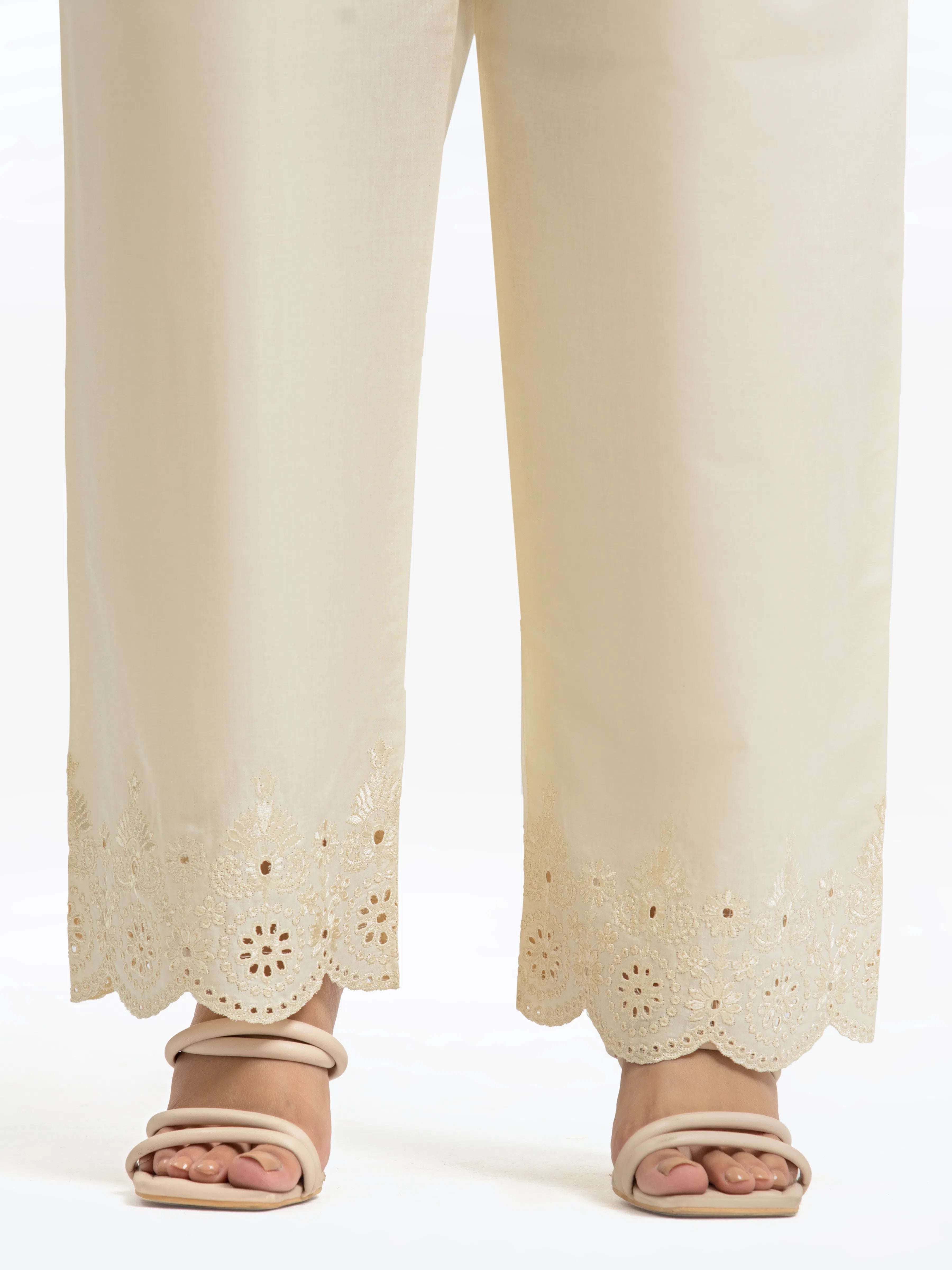 Women's Cream Trouser - EWBE24-76581 Trousers Fall Fleece