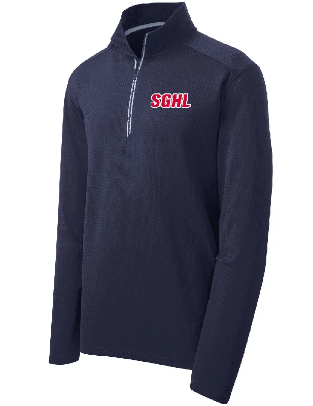 SGHL Sport-Wick Textured 1/4-Zip Pullover Alpaca Blend Soft