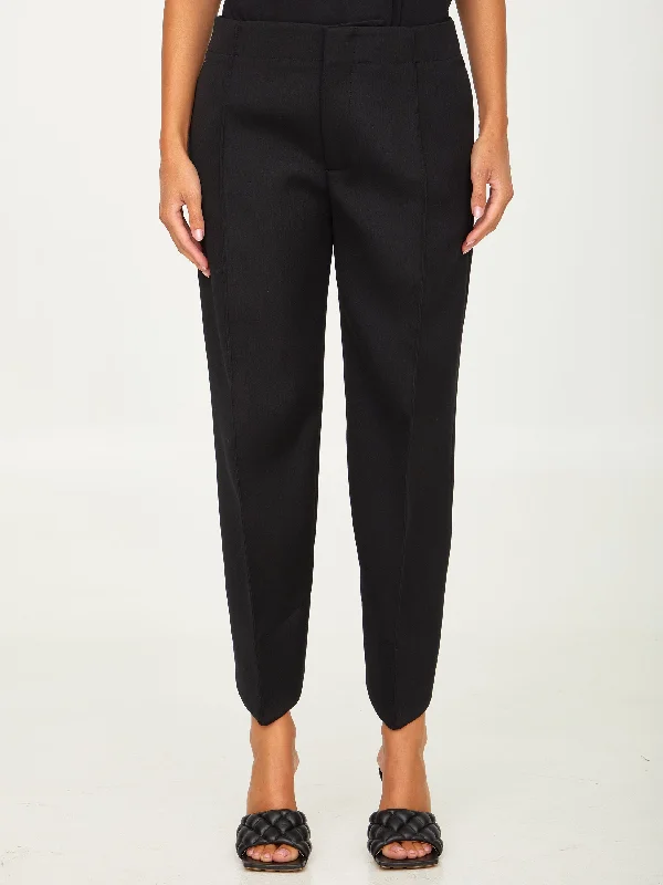 Black Wool Trousers Trousers practical durable