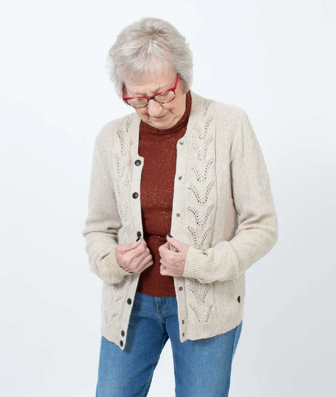 Oatmeal Cardigan Polka Dot Checkered Tartan