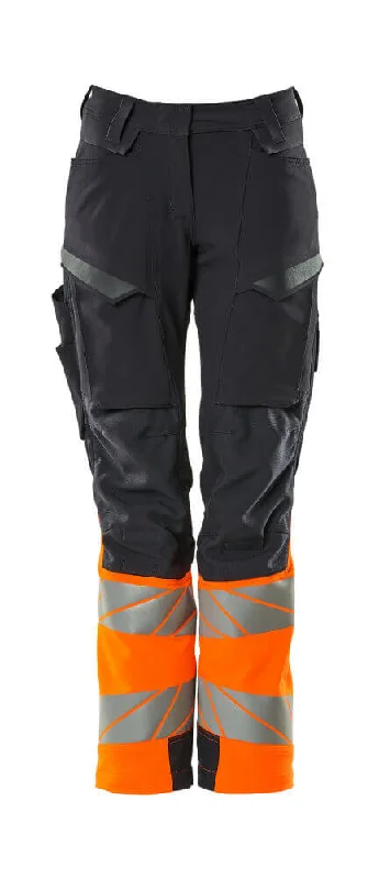 Mascot Hi-Vis Trousers Kneepad Stretch - Womens, Accelerate Safe, Diamond Fit - Sale Trousers Exclusive Limited