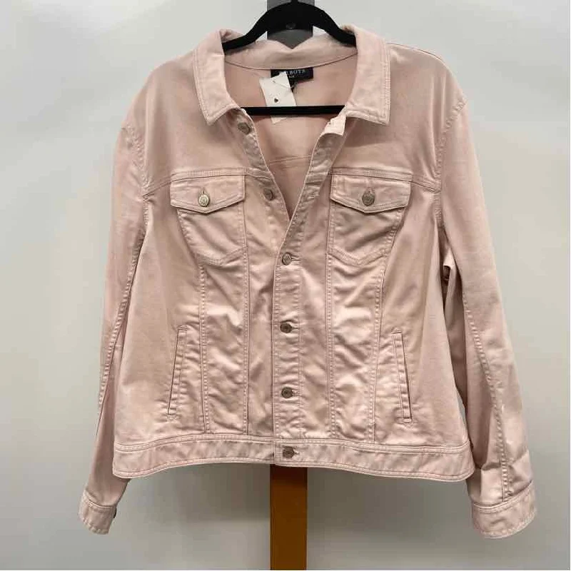 Talbots Women's Size 2X Blush Solid Jacket Corduroy Jacket Velvet Jacket Brocade Jacket