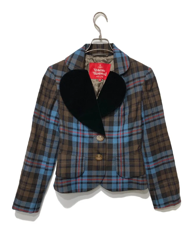 [Pre-owned] Vivienne Westwood RED LABEL Check Love Jacket 16-12-432016 Notch Collar Peter Pan Collar Cowl Neck