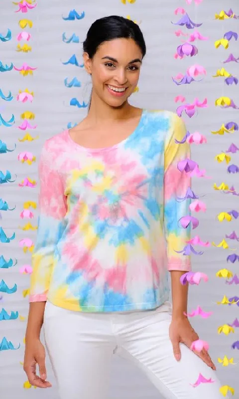 Pastel Rainbow Pullover Sarouel Sleeve Pullover