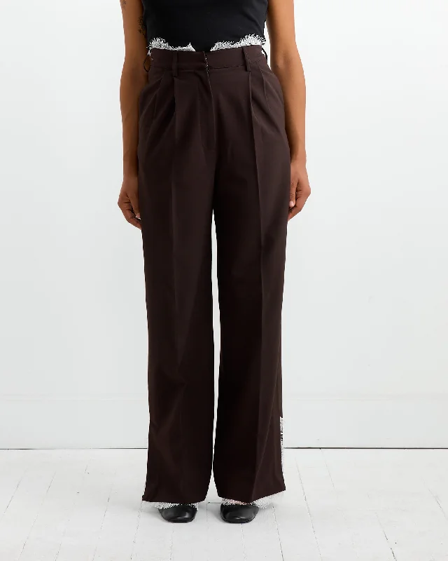 Celeste Lace Trouser in Umber Trousers Solid Black