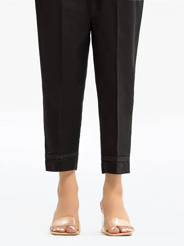 Women's Black Trouser - EWBS23-76563 Trousers Elastic Waist Soft