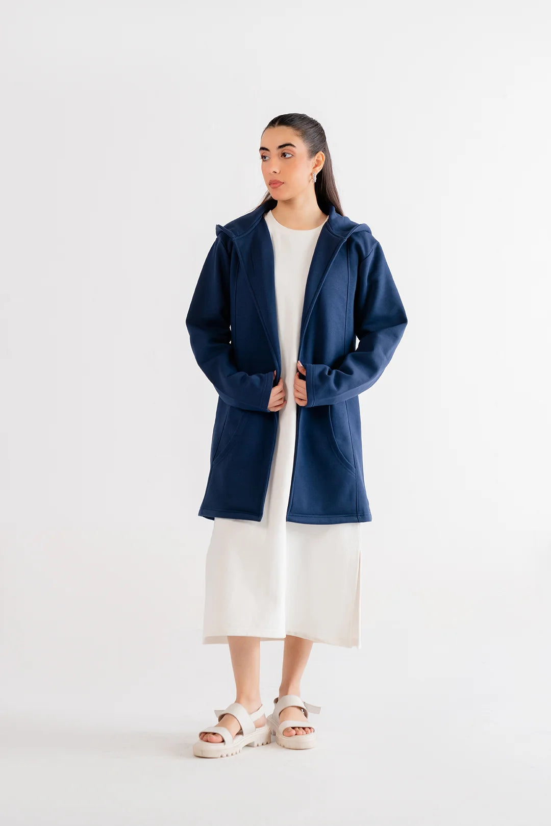 Navy Blue Cardigan Anti-Pilling Anti-Shrink Durable