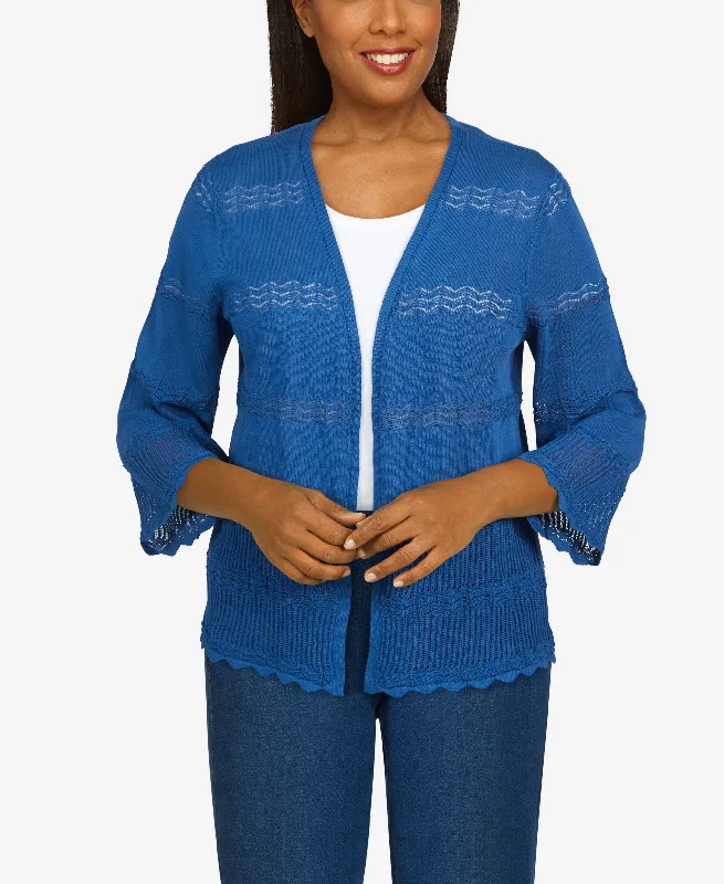 Plus Size Classics Cardigan Sweater Chenille Blend Fleece Blend Nylon Blend