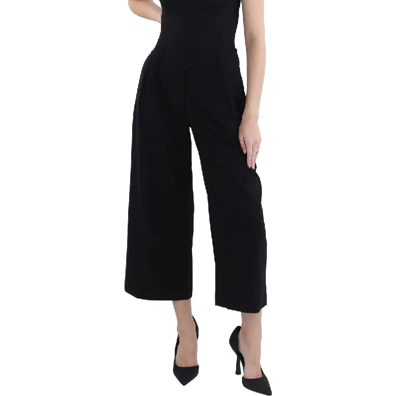 Womens Cropped Trouser Cropped Pants Trousers Palazzo Wide Leg