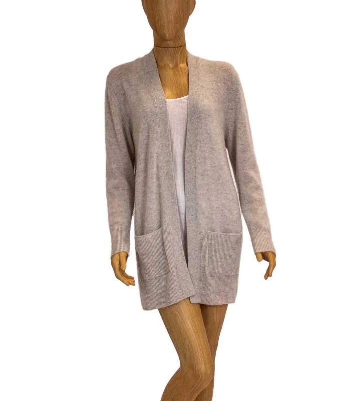 Cream Cashmere Open Front Cardigan Boxy Cardigan Fitted Cardigan A-Line