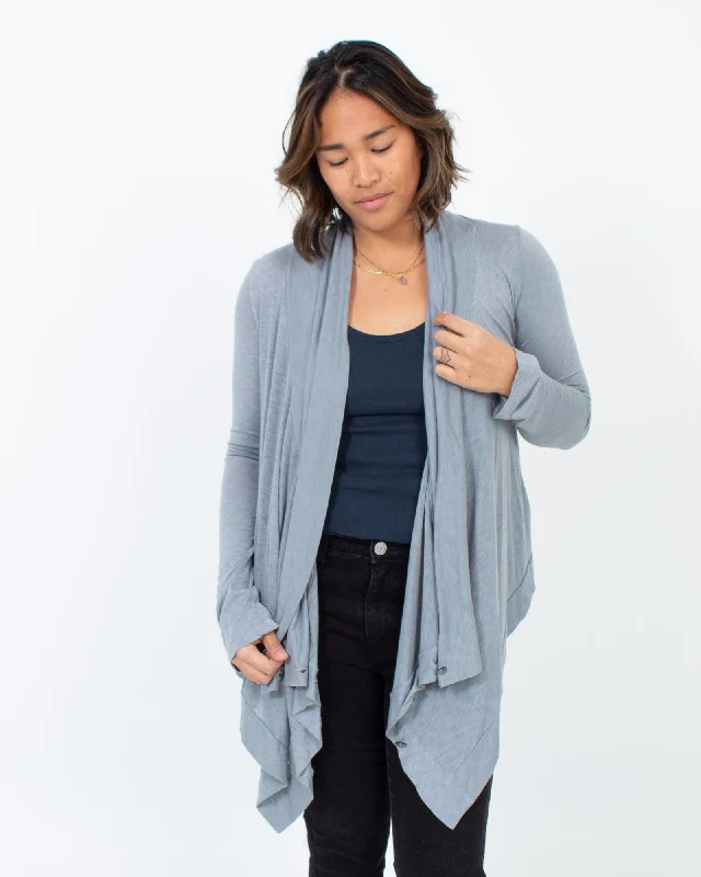 Button Down Cardigan Toggled Drawstring Belted