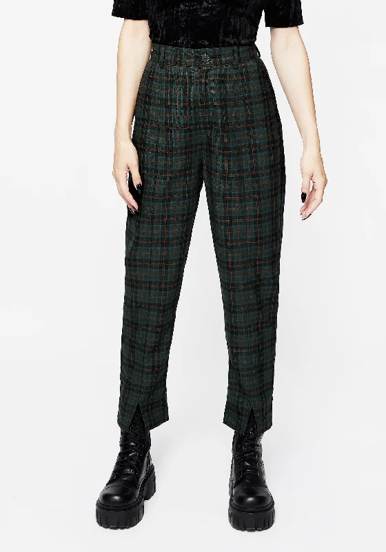 Nightingale Split Tapered Trousers Trousers Silk Elegant