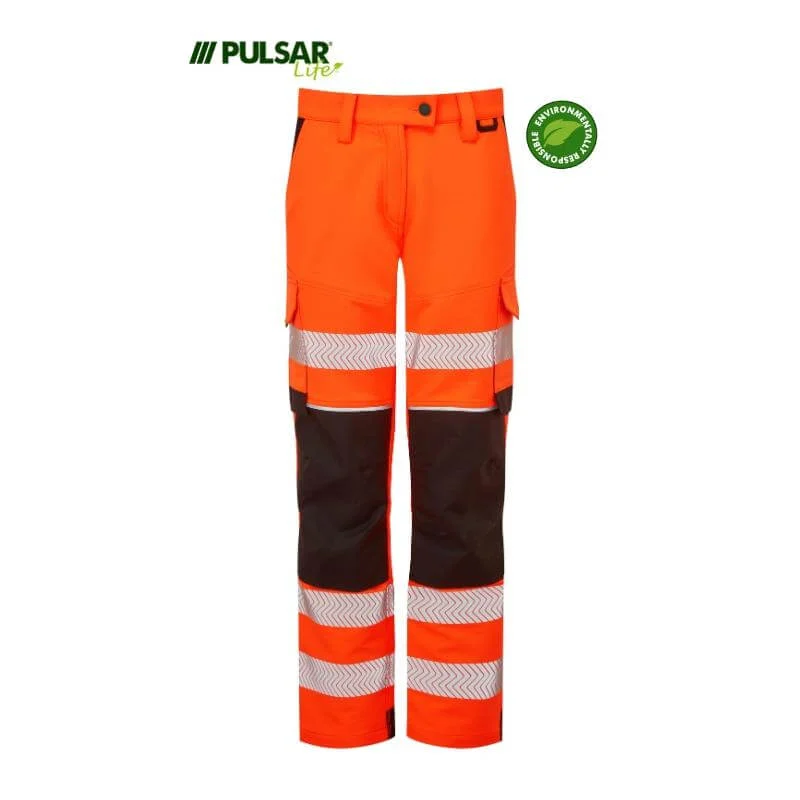 PULSAR Life Ladies Hi Vis 4-Way-Stretch Cordura Combat Trousers Rail Spec LFE972 Trousers Seasonal Trendy