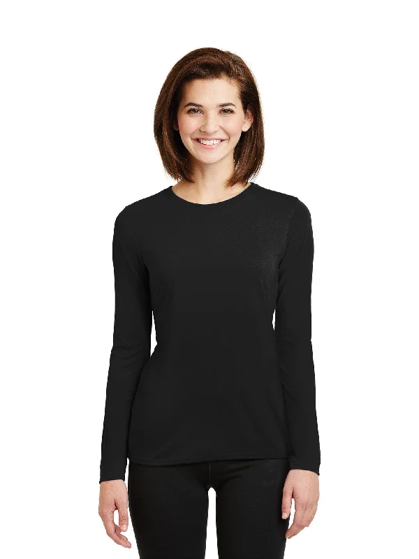 Anvil Ladies Lightweight Long Sleeve T-Shirt Lace Blend Ribbed Blend Corduroy Blend