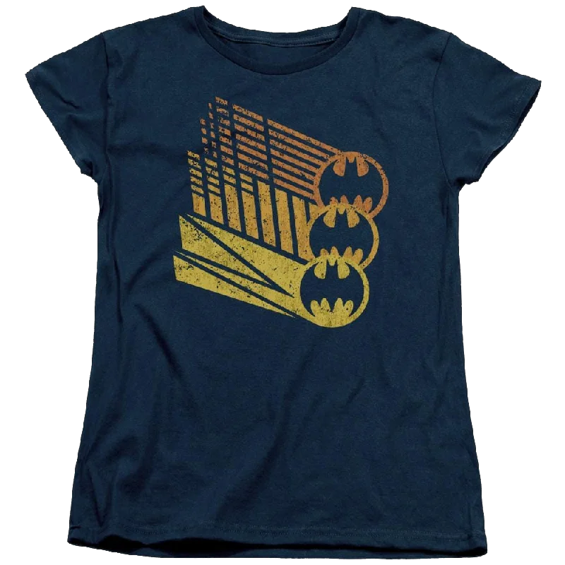 Batman Bat Signal Shapes - Women's T-Shirt Denim Fabric Leather Fabric Suede Fabric