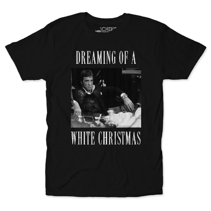 Dreaming Of A White Christmas Unisex Tee Solid Color Striped Floral