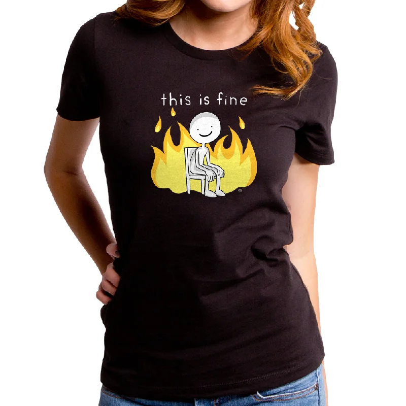 This is Fine Women's T-Shirt Ribbed T-Shirt High Neck Heavyweight