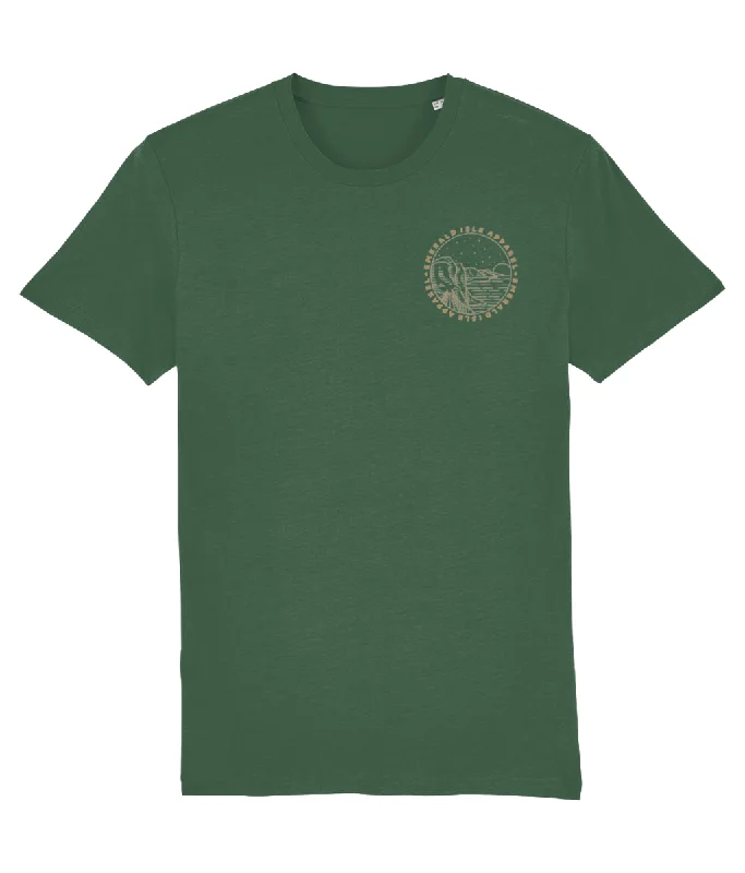 Green Emerald Isle Apparel Logo Unisex T-Shirt Zippered Front Buttoned Front Snap Front