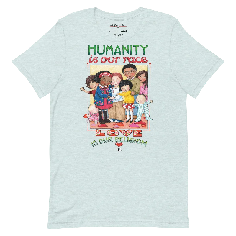 Humanity Unisex T-Shirt Spandex Blend Rayon Blend Denim Blend