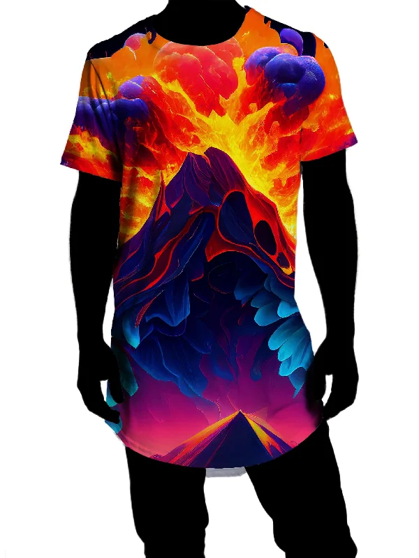 Lava Burst Drop Cut T-Shirt Handmade Hand-knitted Hand-woven