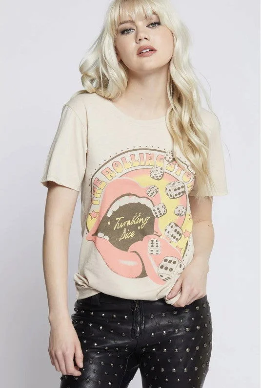 Recycled Karma The Rolling Stones Tumbling Dice Tee Spandex Blend Rayon Blend Denim Blend